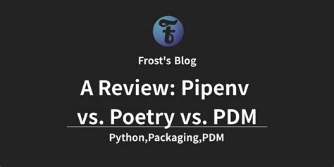 Poetry does dependency resolution, which is a hard task, and it&39;s improved a lot since last year (like adding parallel installing). . Pdm vs poetry